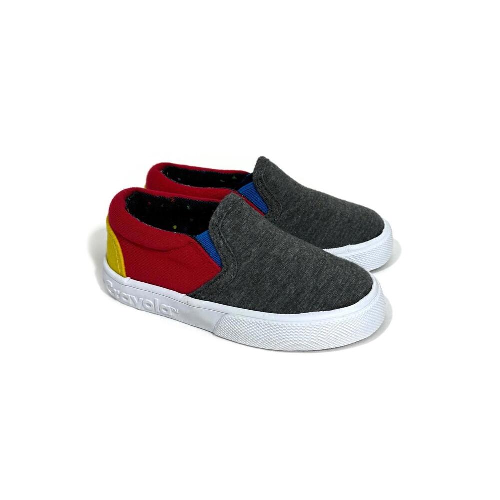 Isaac Mizrahi Loves Crayola Baby Toddler Size 5 Gray Spirit Slip On Sneakers